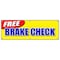 Signmission FREE BRAKE CHECK BANNER SIGN fix repair brakes auto car shop mechanic B-72 Free Brake Check - alternate 1